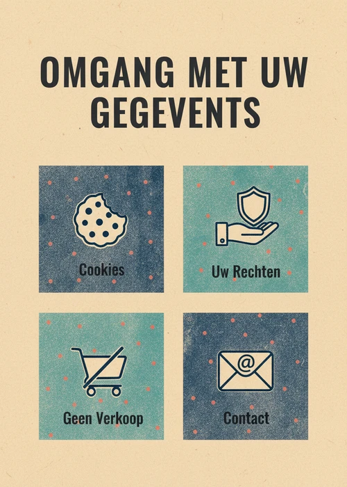 Omgang met uw gegevens bij buitenlands casino: cookies, uw rechten, geen verkoop en contact als icoontegels.